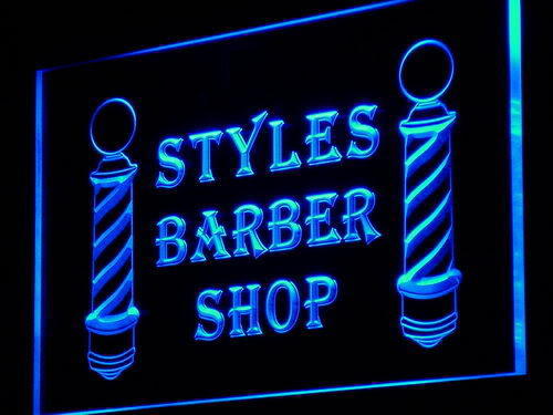 Styles Barber Shop LED Sign